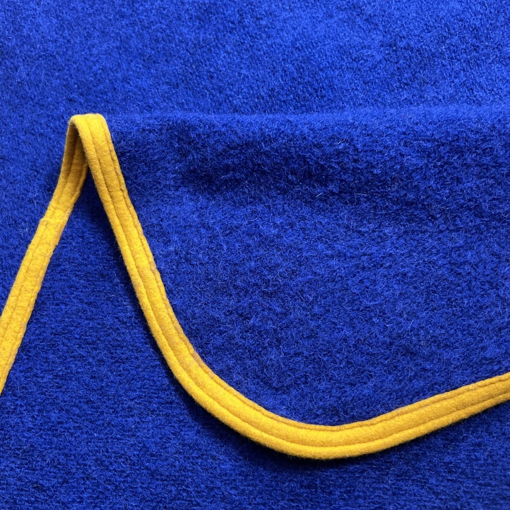 Vintage University Of Michigan Wolverines Stadium Throw Blanket Wool 65"x56" - Picture 3 of 6